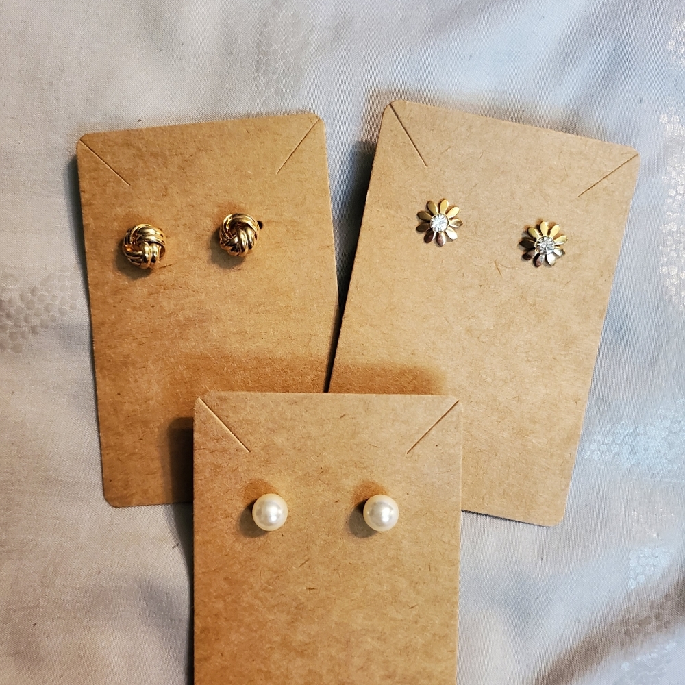 3 pair of earrings